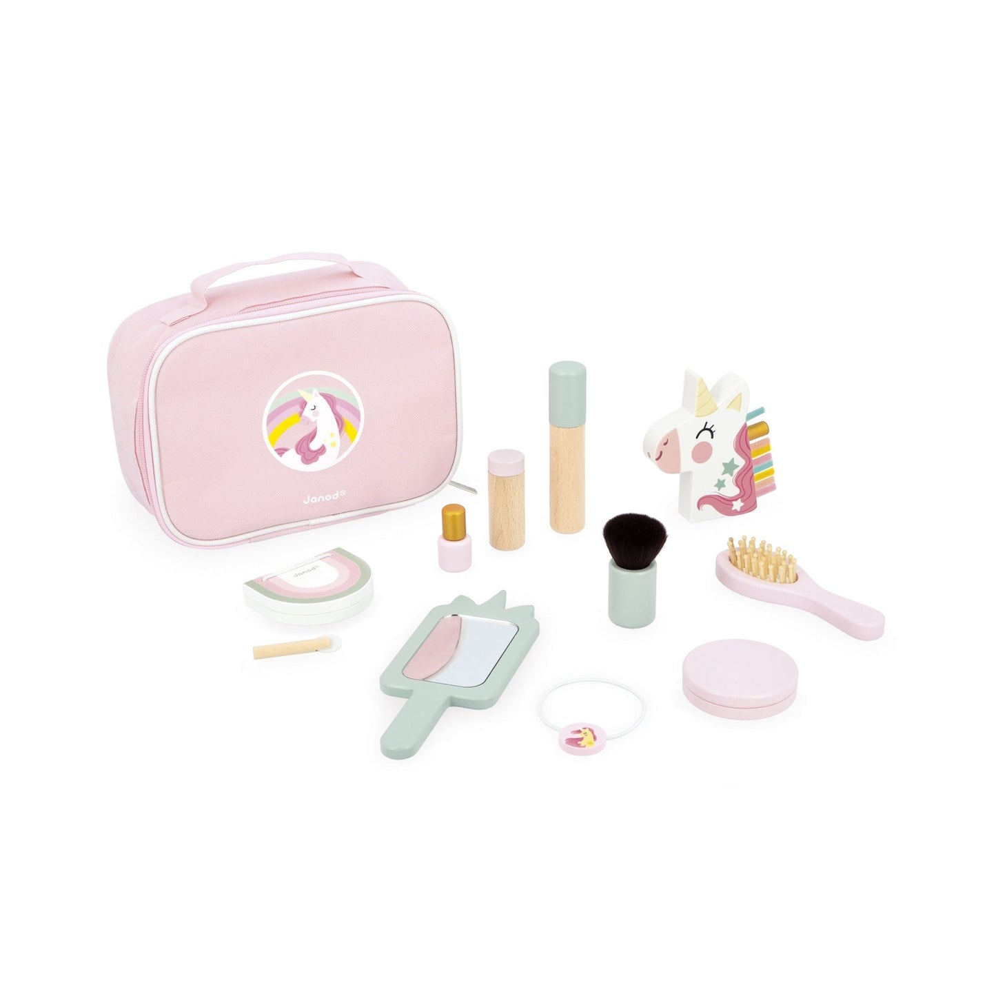 Janod unicorn beauty case with contents