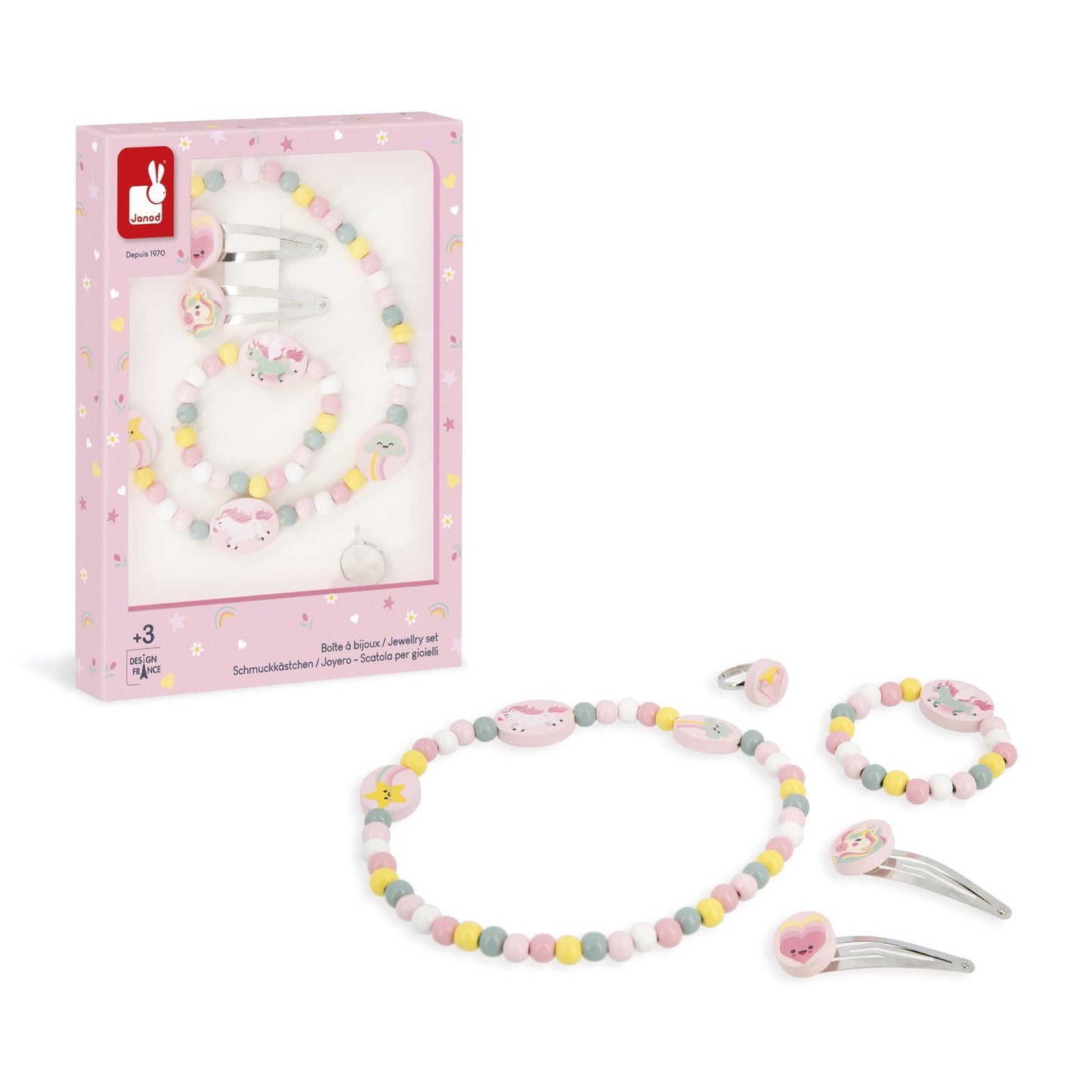 Janod unicorn jewellery set 
