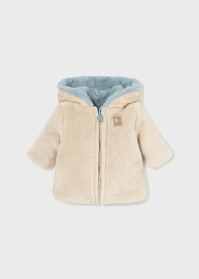 Mayoral Baby - Polar blue Double sided fur coat - Little Bigheads