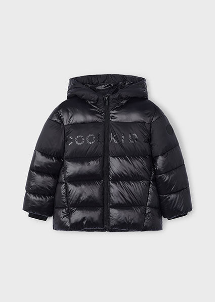 Mayoral - Black 'Cool Kids' Coat - Little Bigheads