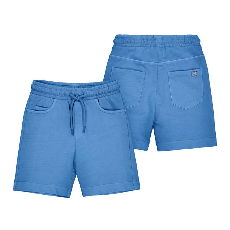 mayoral blue bermuda shorts with pockets and drawstring fastening