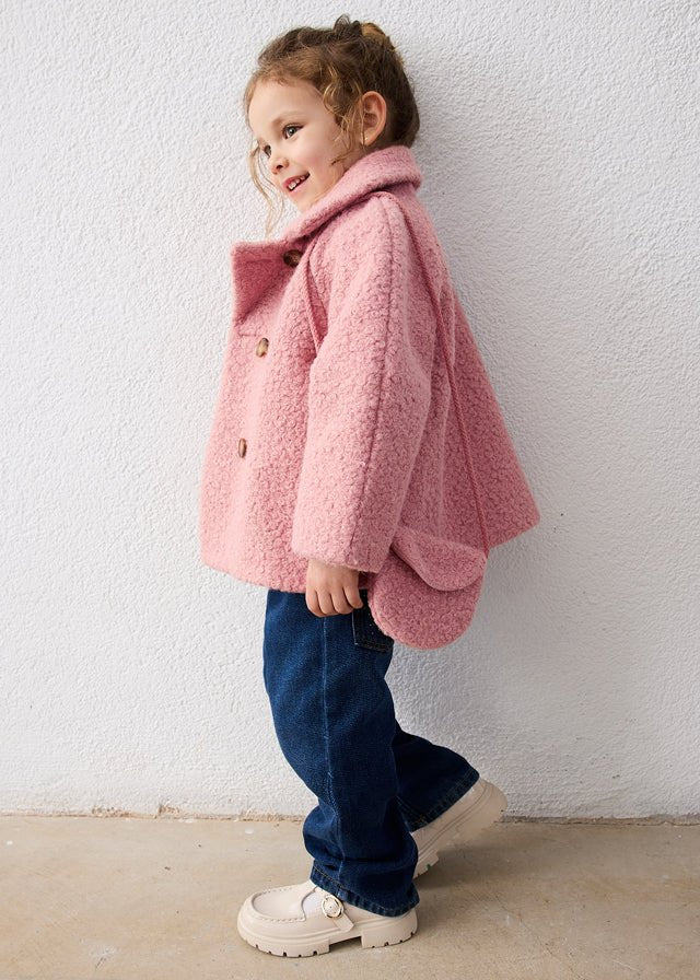 Mayoral | Bouclé Coat with Purse - children's clothing - Mayoral - 16-04411-010 - Little Bigheads