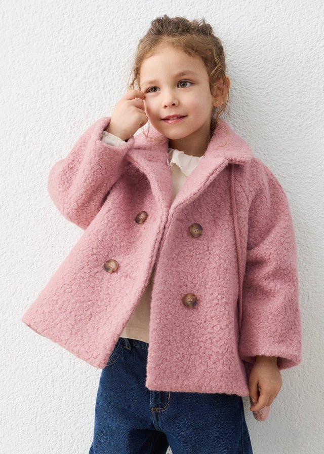 Mayoral | Bouclé Coat with Purse - children's clothing - Mayoral - 16-04411-010 - Little Bigheads