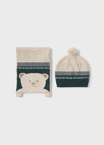 Mayoral - Bright beige hat and scarf set - Little Bigheads