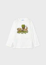 Mayoral - Cream 'Nature' Long Sleeve T-Shirt - Little Bigheads