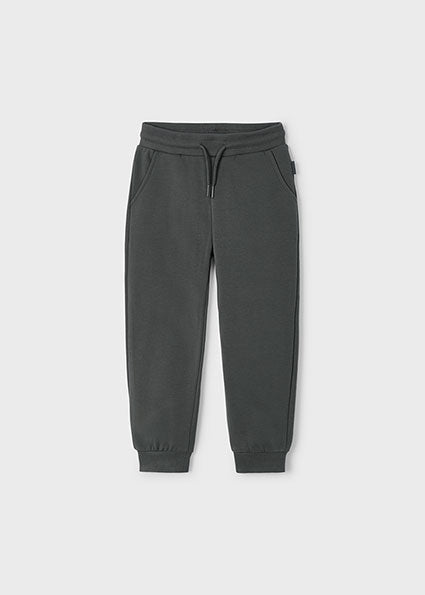 Mayoral | Cuffed fleece trousers - Blackboard grey - Little Bigheads