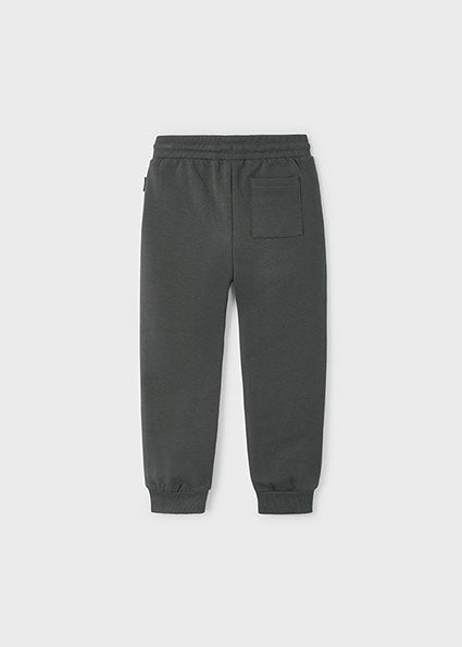 Mayoral | Cuffed fleece trousers - Blackboard grey - Little Bigheads