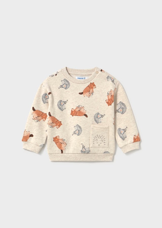 Mayoral | Jolly Woodland Patterned Pullover - children's clothing - Mayoral - 16-02416-096 - Little Bigheads