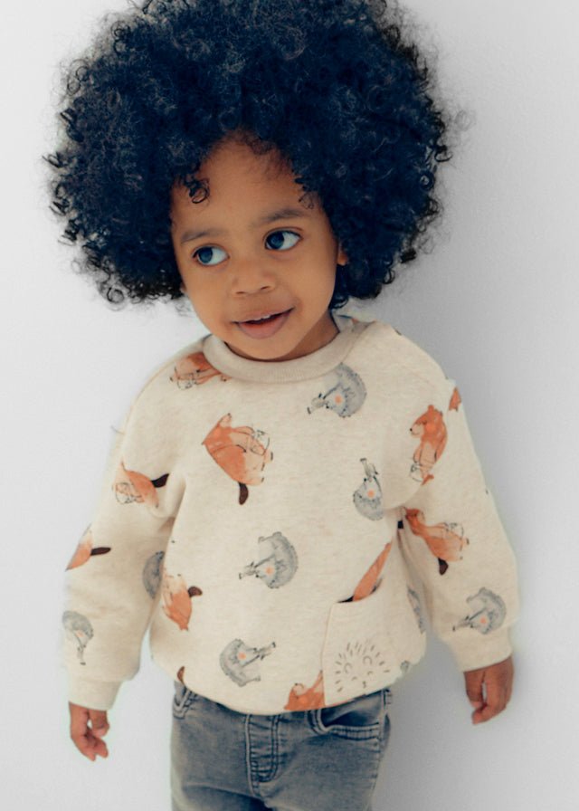 Mayoral | Jolly Woodland Patterned Pullover - children's clothing - Mayoral - 16-02416-096 - Little Bigheads