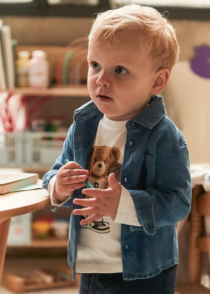 Mayoral | Long sleeve denim shirt - Little Bigheads