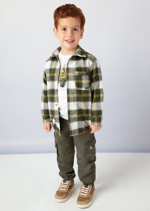 Mayoral - Moss Checked Overshirt - Little Bigheads