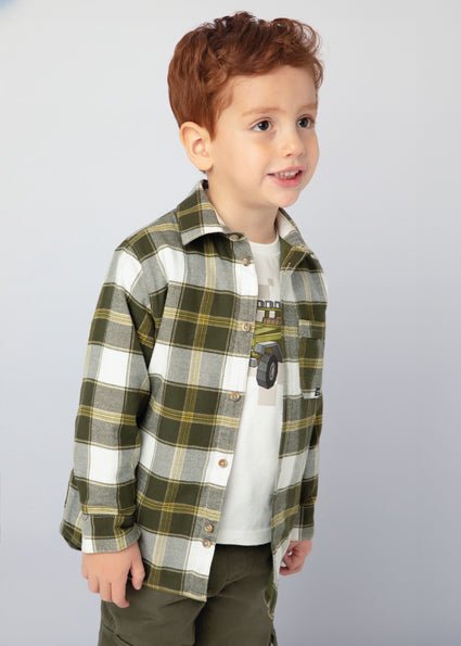 
                  
                    Mayoral - Moss Checked Overshirt - Little Bigheads
                  
                