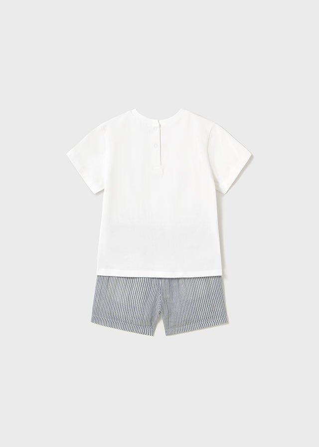 Mayoral | Shark Striped Shirt & Shorts Set - Little Bigheads