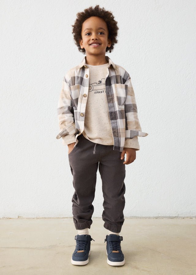 Blackboard soft jogger pants with elastic waistband, drawstring, cuffed ankles and pockets, Style 16‑04511‑062.