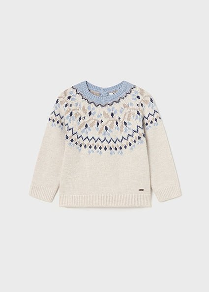 
                  
                    Mayoral - Stone Jacquard Jumper - Little Bigheads
                  
                