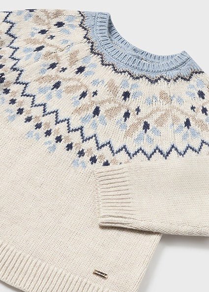 
                  
                    Mayoral - Stone Jacquard Jumper - Little Bigheads
                  
                