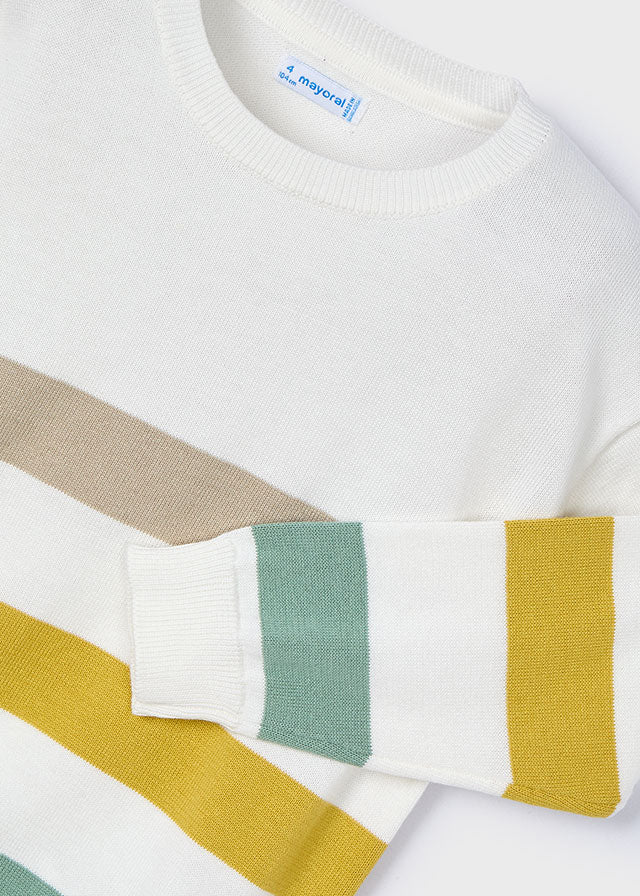 
                  
                    Mayoral | Stripes Jumper Laurel & Gold - Little Bigheads
                  
                