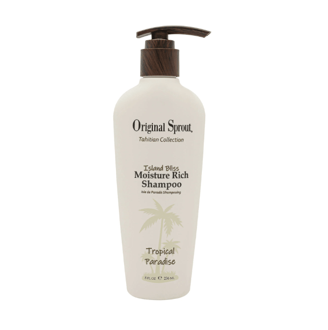 Gentle vegan shampoo infused with mongongo oil, jojoba and cucumber, in new packaging, suitable for all ages and sensitive scalps.