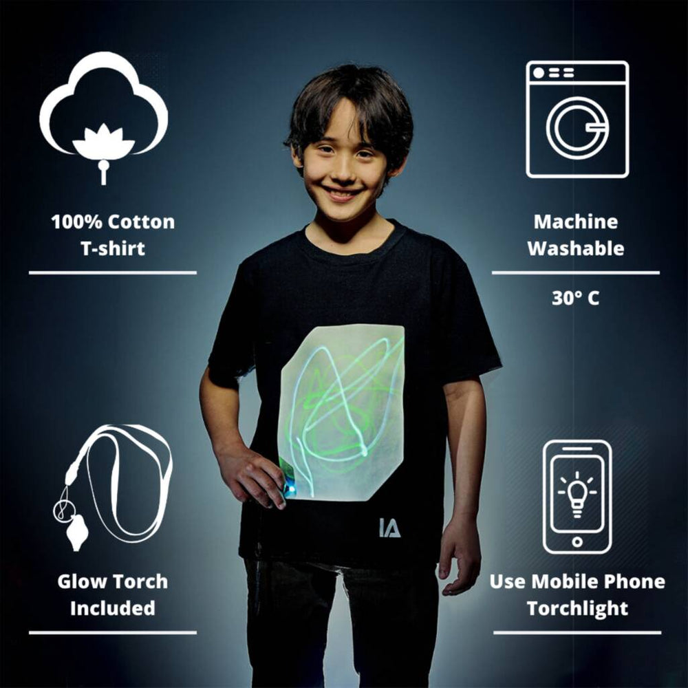 
                  
                    Glow in the Dark Interactive T Shirt - Blue/Green - Little Bigheads
                  
                