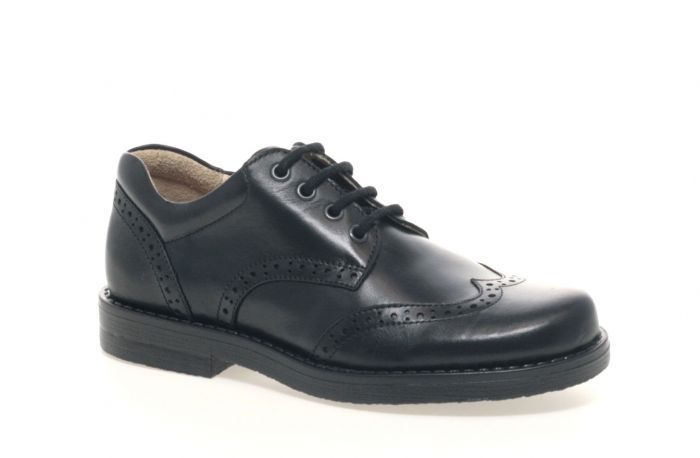 Petasil Moses Unisex Black Leather Brogue - Little Bigheads