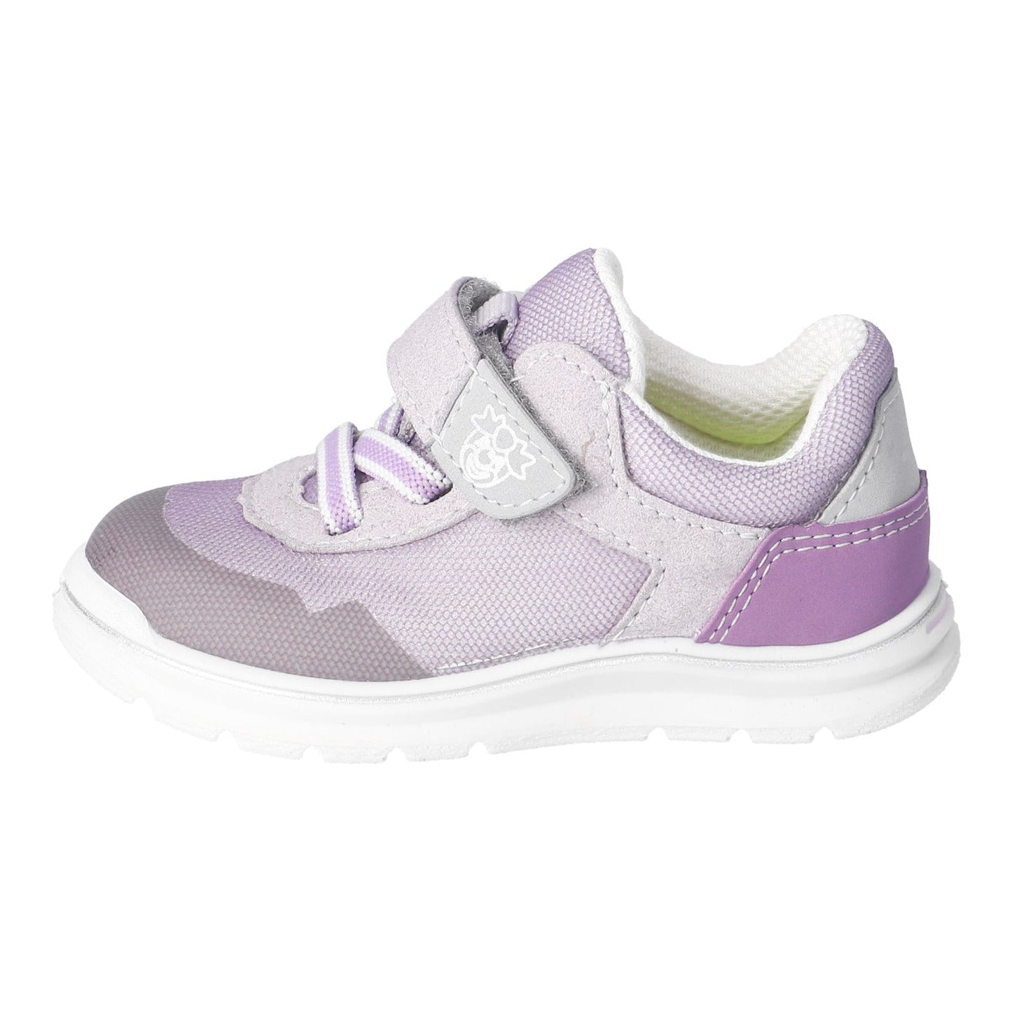 Ricosta Pepino FLIXY Misty (purple, grey and white) vegan kids’ sneaker with Velcro and elastic laces
