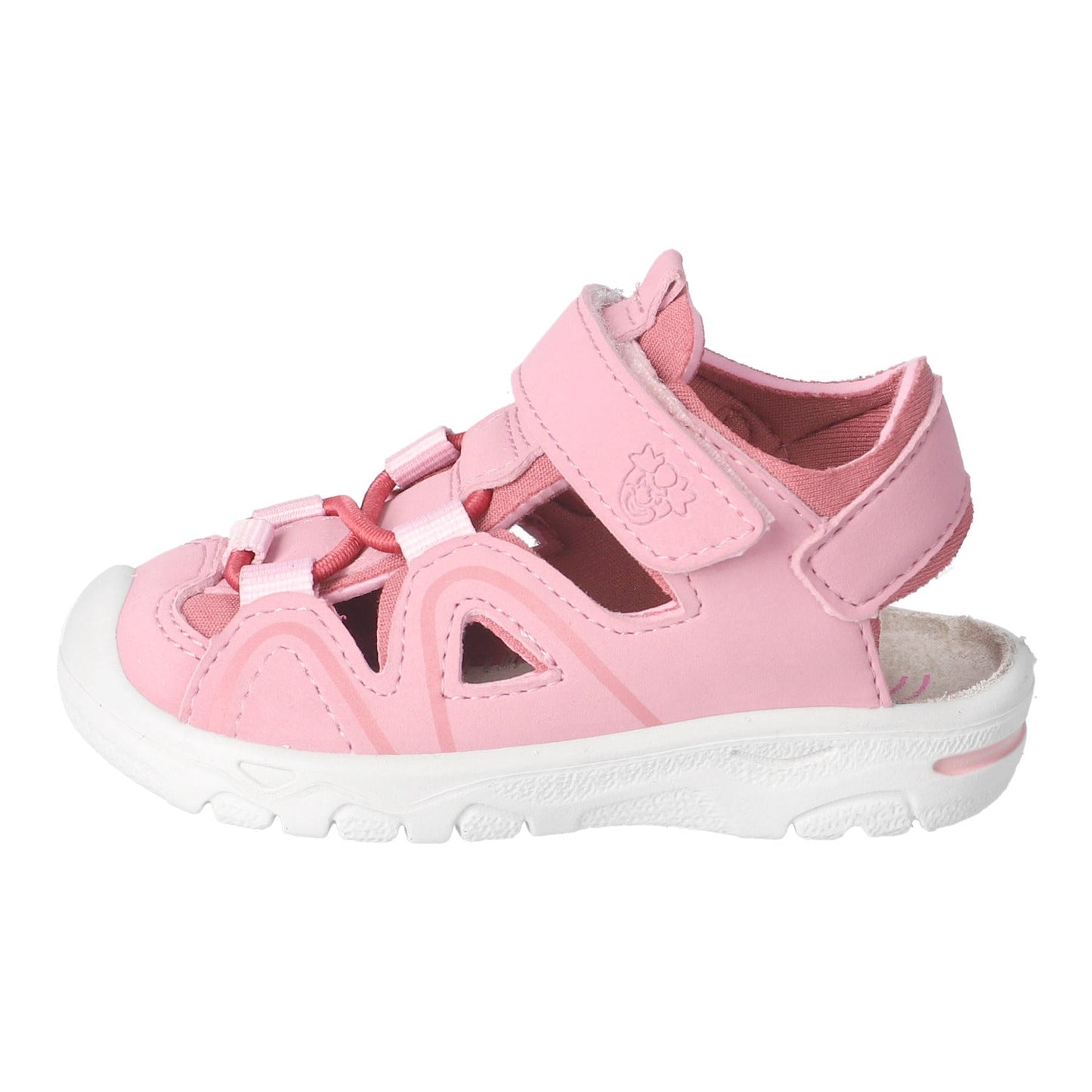 Ricosta Gary kids’ sandal in Mallow/Rosewood with Velcro strap and PU sole, stocked at Little BigHeads