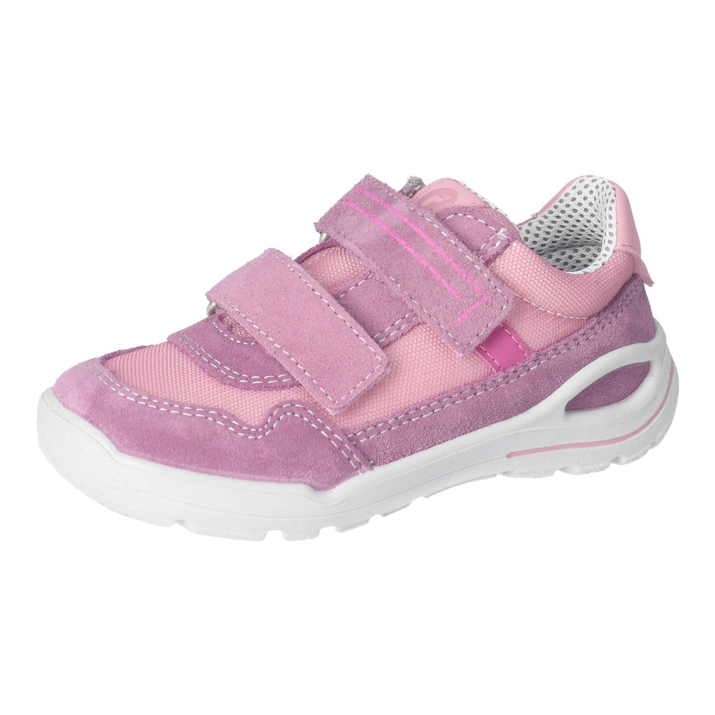 Ricosta Rider girls’ 2 strap Velcro shoe in purple/mallow with white pu grippy sole from Ricosta stockist Little BigHeads
