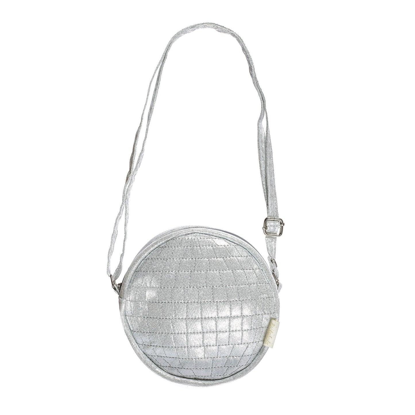 Rockahula glitter disco ball bag in silver with adjustable strap