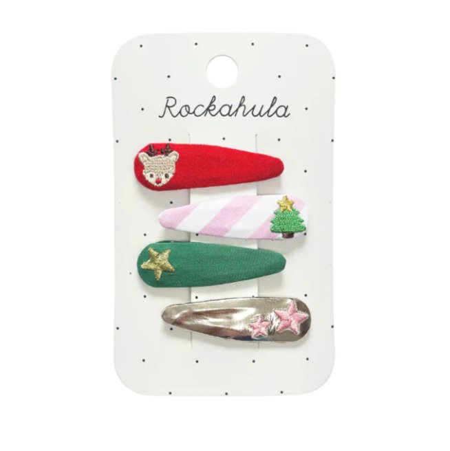 Rockahula - Jolly Christmas Embroidered Clip Set - Little Bigheads