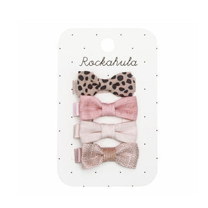 Rockahula Mini Bow Clips Set - Leopard - Little Bigheads