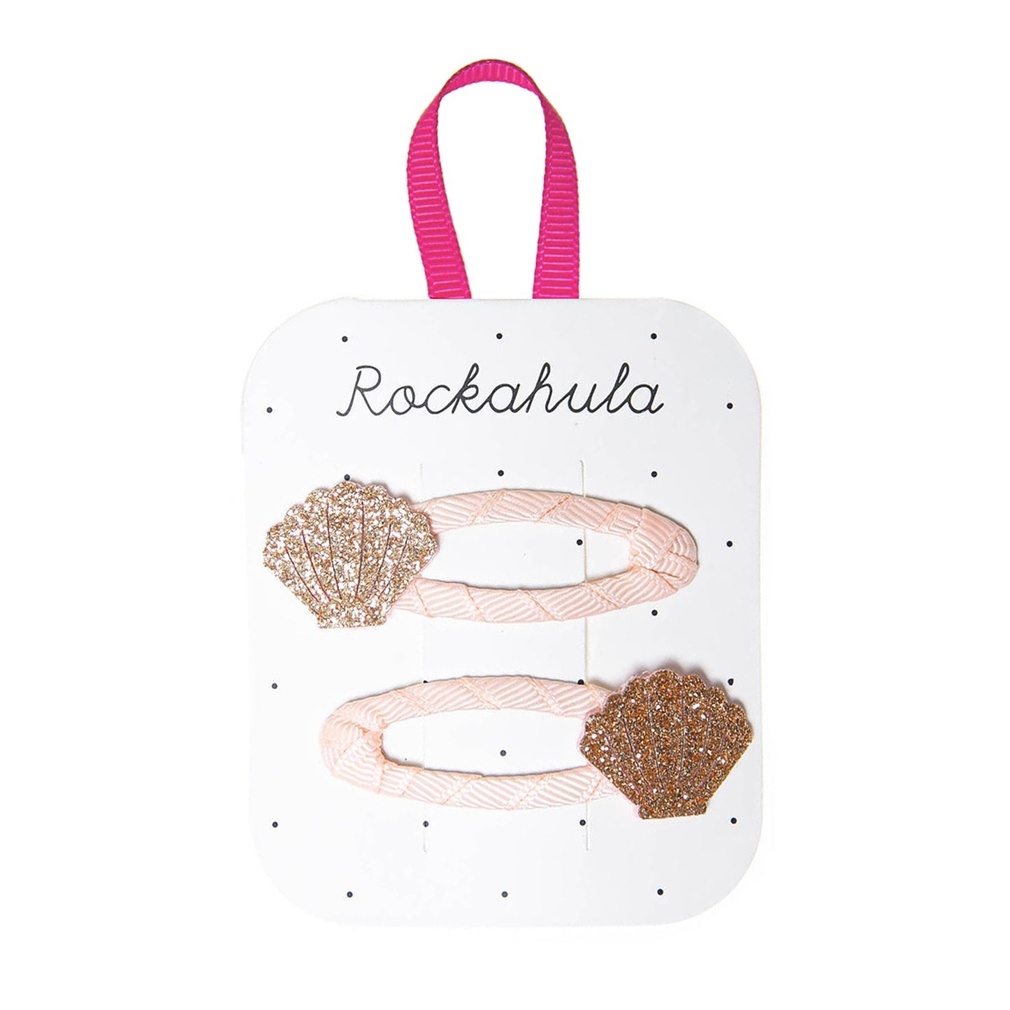 Rockahula stockist - Rockahula seashell glitter clips gold - Little Bigheads