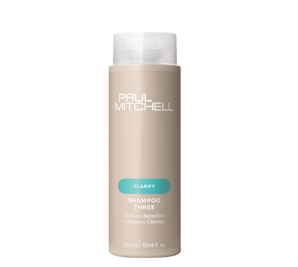Bottle of Paul Mitchell Shampoo Three on a white background