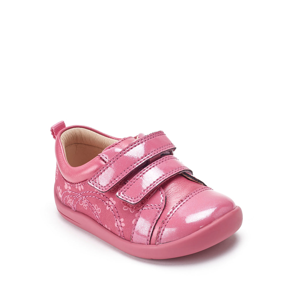 
            
                Load image into Gallery viewer, Start-rite stockist - Start-rite Pawprint rose pink glitter patent first shoes - Little Bigheads
            
        