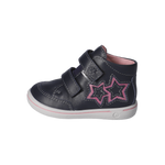 Ricosta stockist - Ricosta Sini nautic navy/pink with star detail ankle boot - Little Bigheads