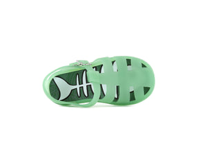 
            
                Load image into Gallery viewer, Go Bananas Jelly Sandals - Green FishBone
            
        