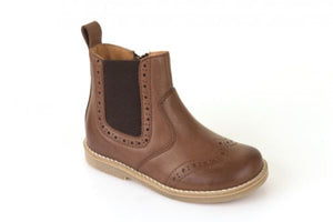 Froddo stockist - Froddo chelea boot in brown with inside leg zip fastening
