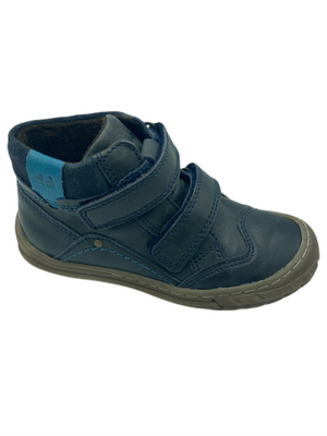 Froddo stockist - Froddo boys blue leather boot with 2 rip-tape straps