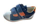Ricosta stockist - Ricosta Nippy blue/orange shoe - Little Bigheads