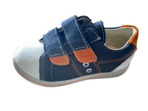Ricosta stockist - Ricosta Nippy blue/orange shoe - Little Bigheads