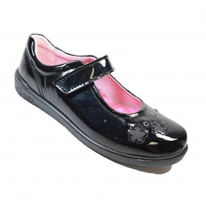Ricosta stockist - Leya black patent mary jane school shoe - Little Bigheads