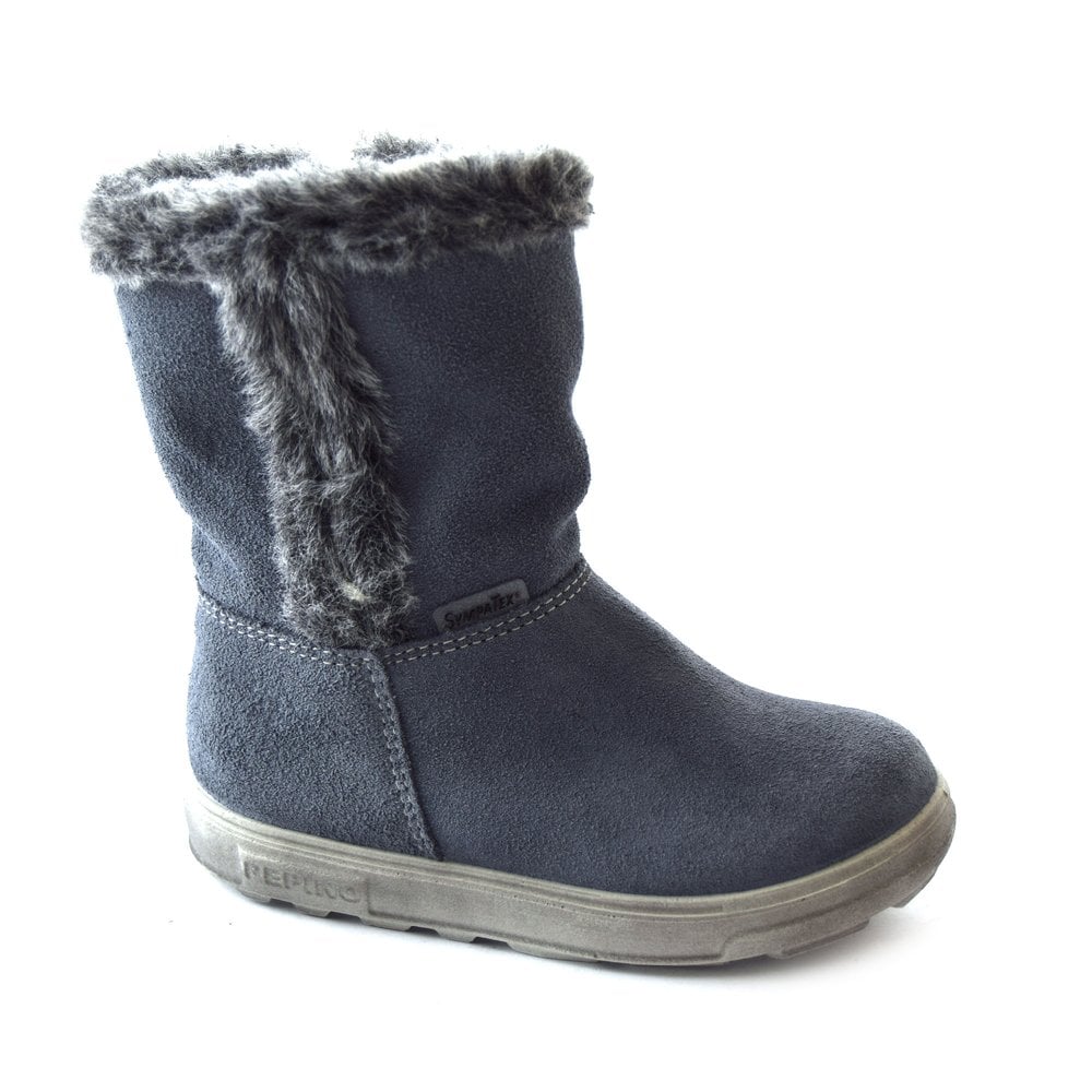 Ricosta stockist - Ricosta Usky calcit, grey, calf zip up boot - Little Bigheads