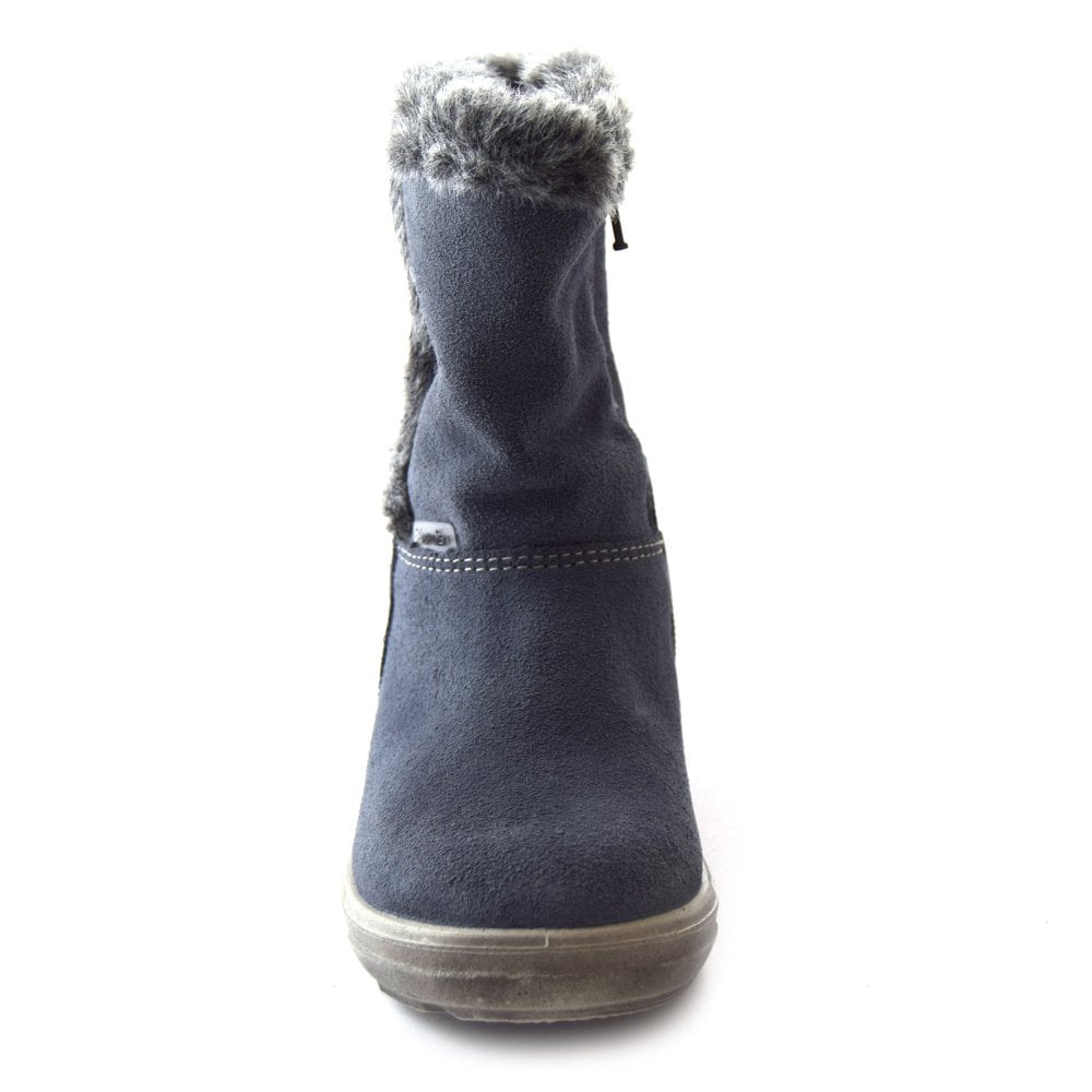 Ricosta stockist - Ricosta Usky calcit, grey, calf zip up boot - Little Bigheads