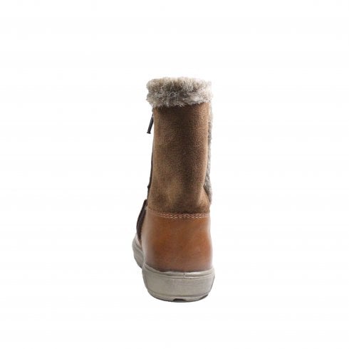 Ricosta stockist - Ricosta Usky cognac, tan, calf zip up boot - Little Bigheads