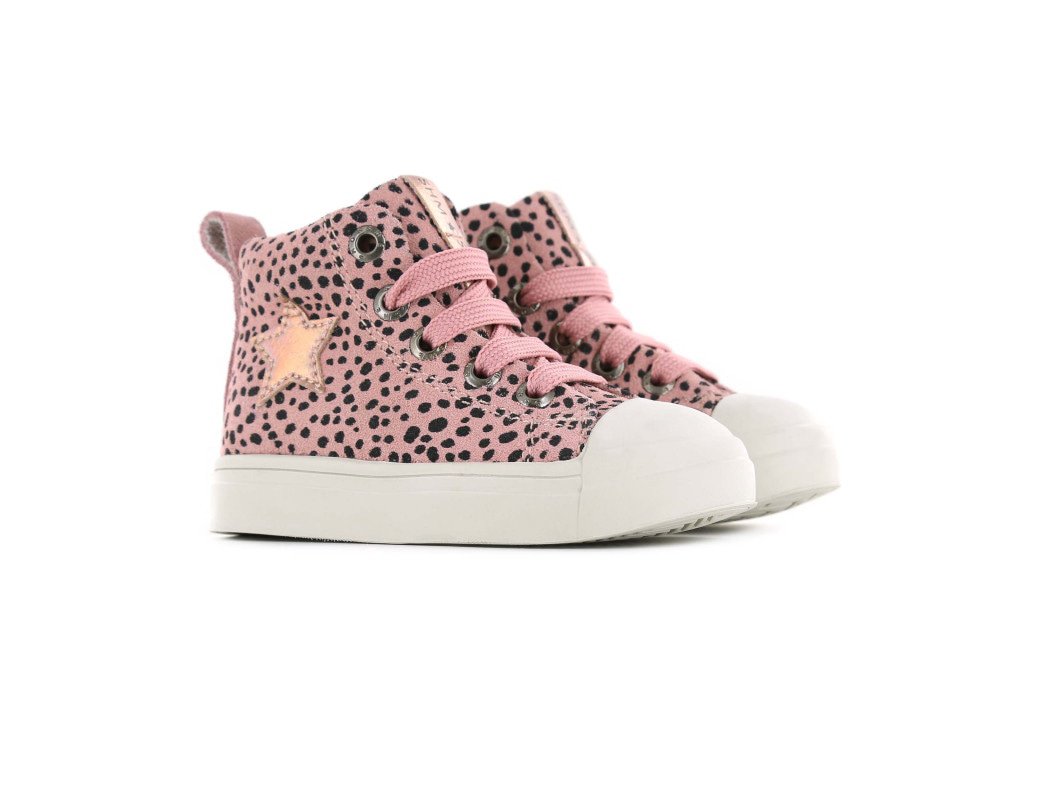 Shoesme - high pink sneaker with dots print SH22WO21 - A - Little Bigheads