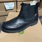 Froddo stockist - Froddo chunky heeled black jodpur boot in black leather with inside zip fastening 