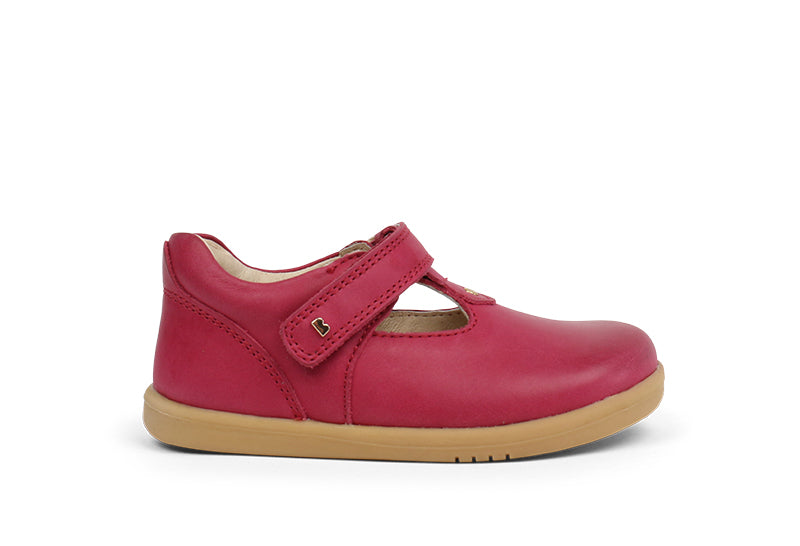 
            
                Load image into Gallery viewer, Bobux stockist - Bobux louise t-bar shoe in dark pink
            
        