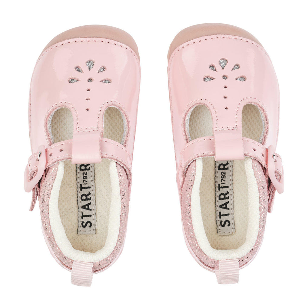 Startrite Girls Shoe Sparkle Rose Pink Glitter Patent - Donaghys
