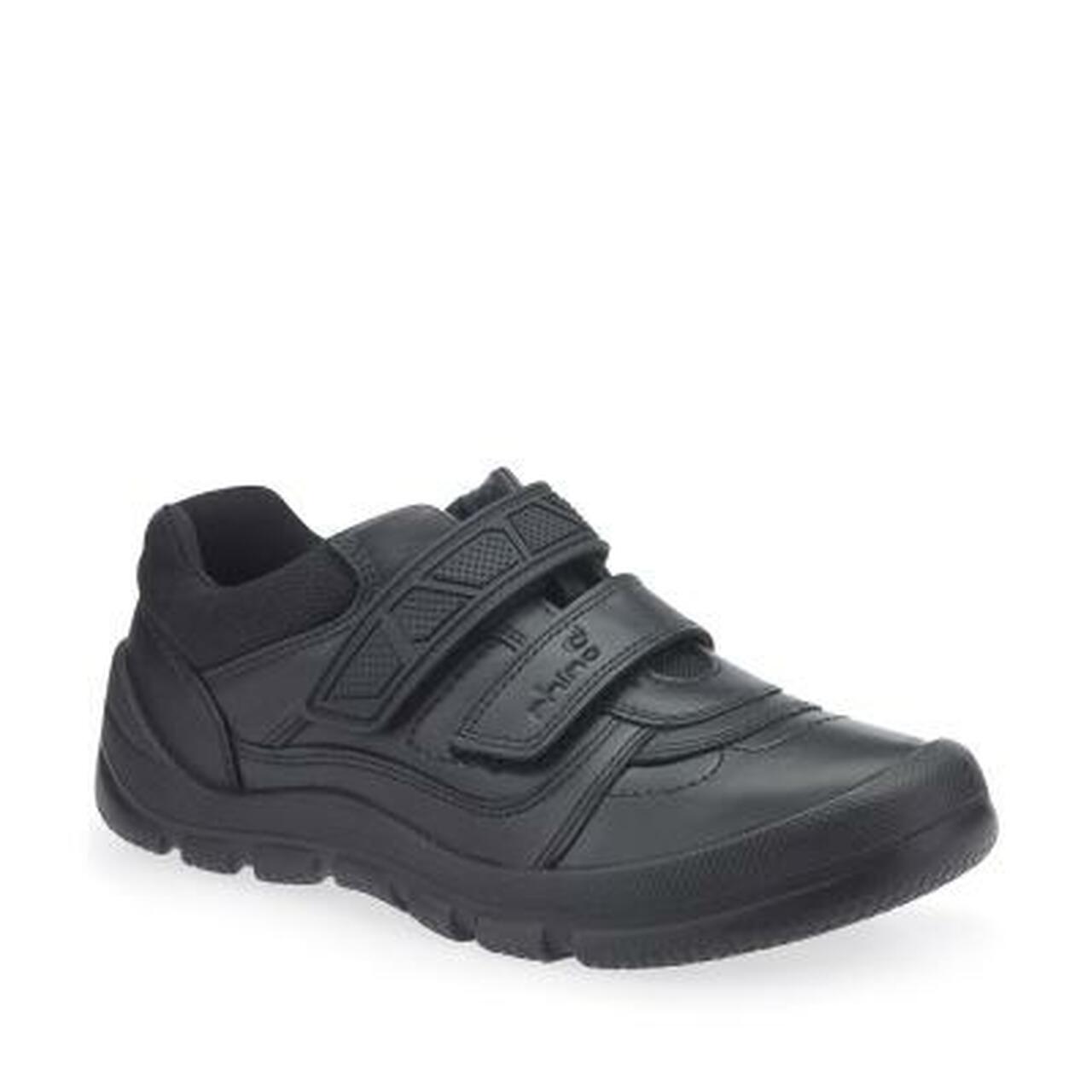 Start-rite stockist - Start-rite Rhino warrior two strap black leather boys school shoes -Little Bigheads