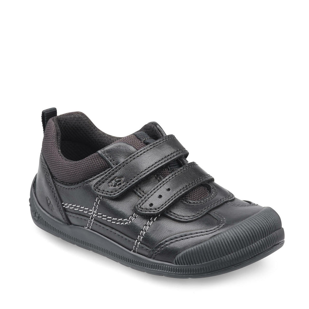 Start-rite stockist - Start-rite Tickle black leather two strap boys school shoe - Little Bigheads