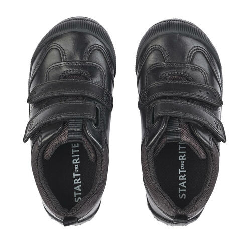 Start-rite stockist - Start-rite Tickle black leather two strap boys school shoe - Little Bigheads